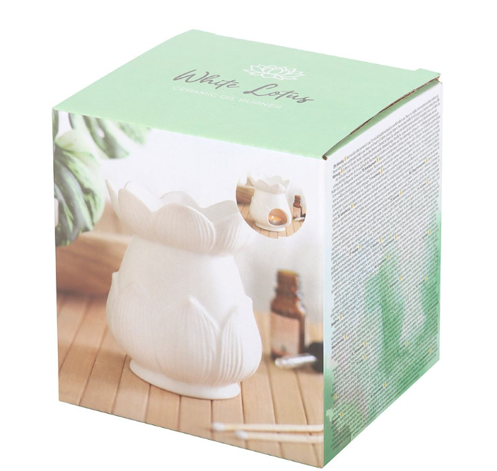 White Lotus Flower Oil Burner