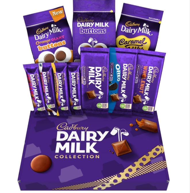 Cadbury Dairy Milk Big Night In Gift Box - 1.04 kg, 10 Assorted Bars & Bags