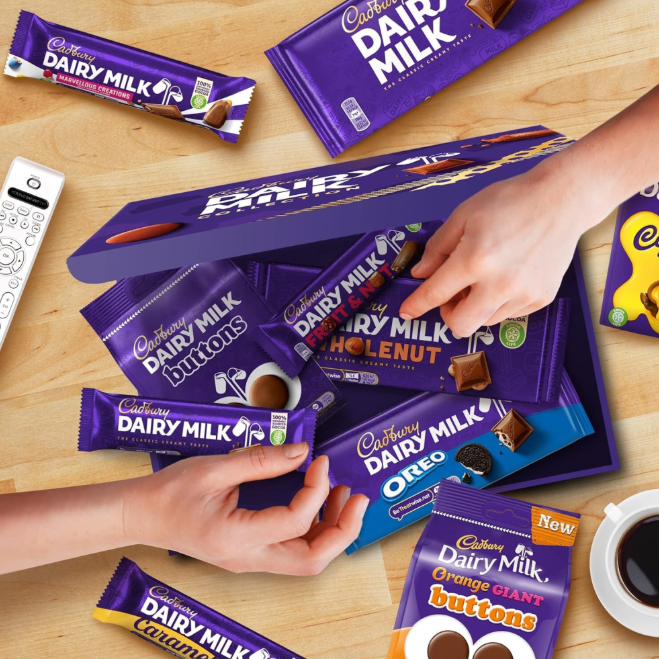 Cadbury Dairy Milk Big Night In Gift Box - 1.04 kg, 10 Assorted Bars & Bags