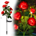 LED Solar Power Red Rose Flower Stake Light