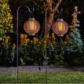 2 Pack Solar Power LED Realistic Flame Lantern Stake Lights