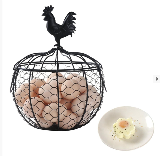 Wire Egg Basket for Gathering Fresh Egg