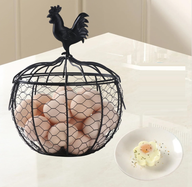 Wire Egg Basket for Gathering Fresh Egg