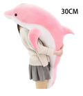 Dolphin Plush Toy 30cm Pink Short Plush PP Cotton