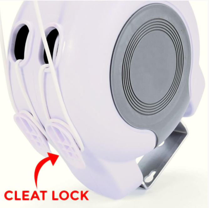 30m Retractable Clothes Reel Double Washing Line Wall Mounted Outdoor