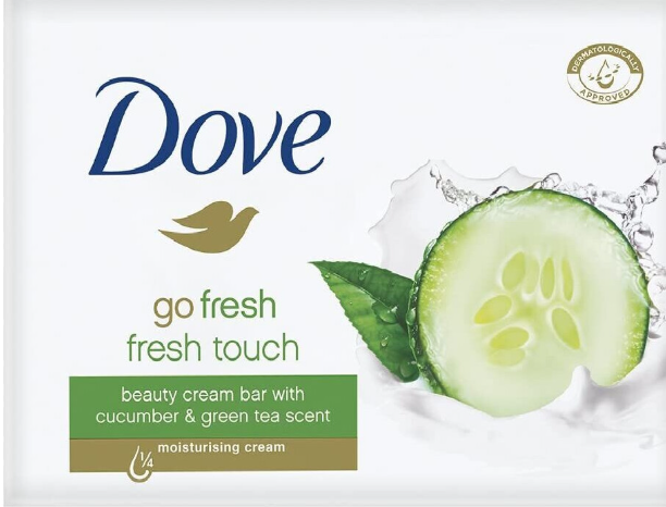 Dove - Fresh Touch Soap Bars - Cucumber & Green Tea Scent - (12 bars)