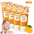 4PCS 50g Orange Enzymes Facial Skin Exfoliating Brightening Scrub Gel Hot
