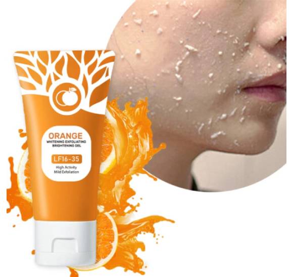 4PCS 50g Orange Enzymes Facial Skin Exfoliating Brightening Scrub Gel Hot