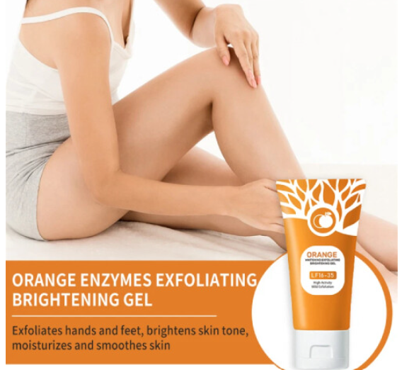 4PCS 50g Orange Enzymes Facial Skin Exfoliating Brightening Scrub Gel Hot