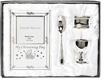Beautiful Boxed Silver Plated Christening Day Gift Set