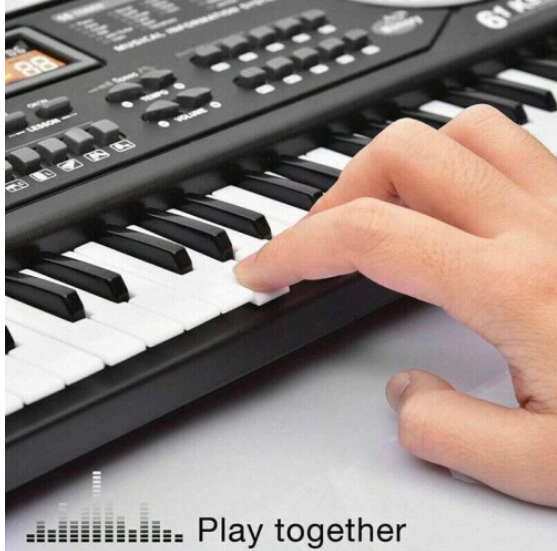 Digital Music Piano Keyboard Mic Portable Electronic Musical Instrument with 61 keys