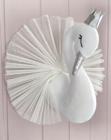 3D Swan Doll Wall Hanging Animal Head