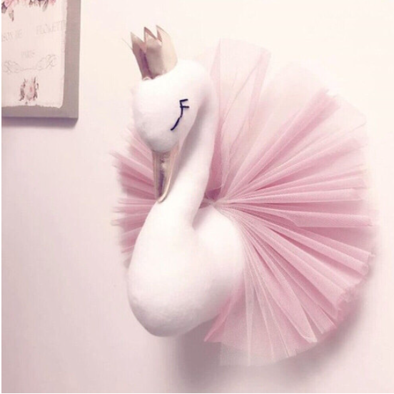 3D Swan Doll Wall Hanging Animal Head