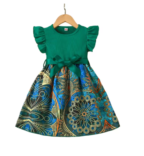 Girls Peacock Party Dress