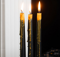Set of 4 Pumpkin Guts Oozing Taper Candles