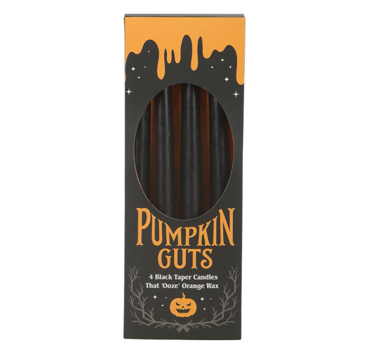 Set of 4 Pumpkin Guts Oozing Taper Candles