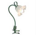 Clip on Light Flower Bedside Table Lamp, Gooseneck Reading Book
