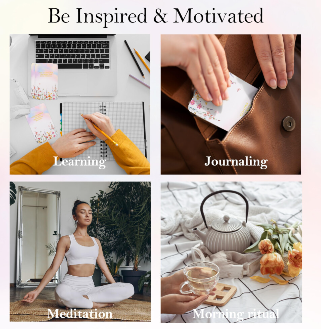 Crisky Positive Affirmation Cards for Women, 50 Pack Daily Affirmations