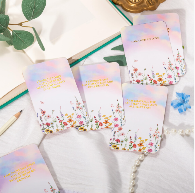 Crisky Positive Affirmation Cards for Women, 50 Pack Daily Affirmations