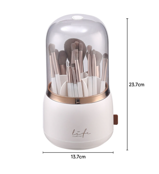Stylish Rotating Makeup Brush Cylinder Case