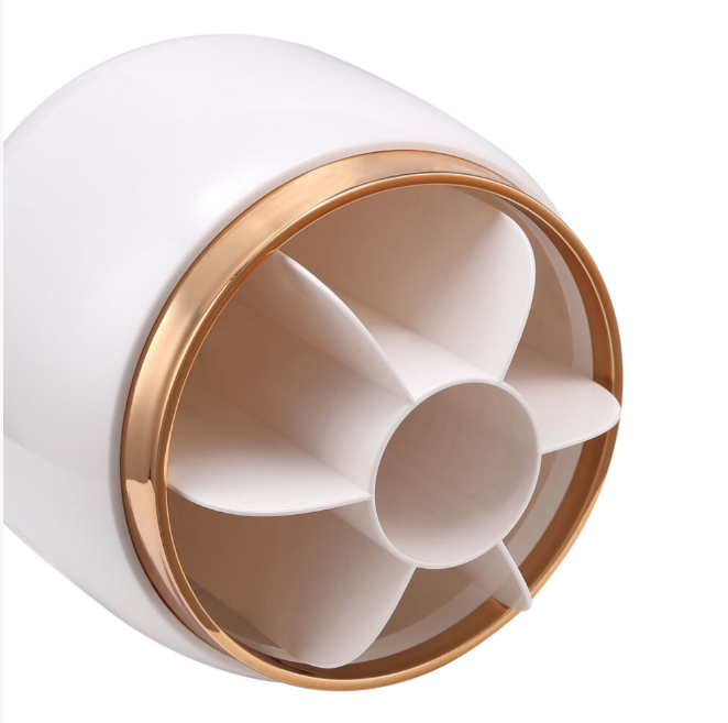 Stylish Rotating Makeup Brush Cylinder Case