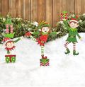 Christmas Elf Garden Stake Christmas Metal Gnome