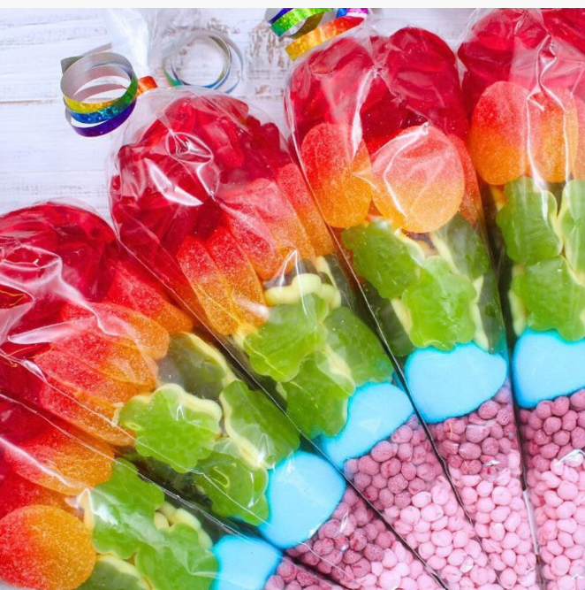 Prefilled Sweet Shop Made Rainbow Sweet Cone