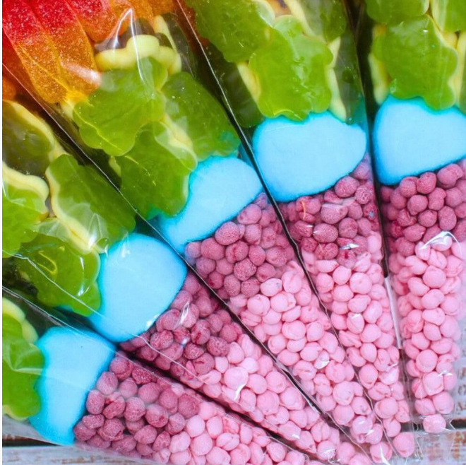 Prefilled Sweet Shop Made Rainbow Sweet Cone