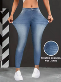 Faux Denim Stretch Leggings