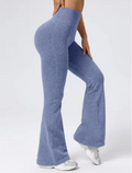 High-Waist Stretchy Bell Bottom Trousers