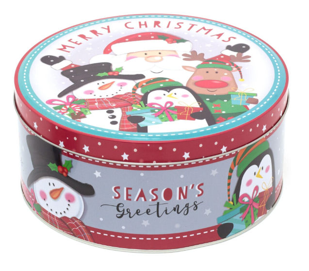 Set Of 3 Jolly Holly Christmas Storage Tins