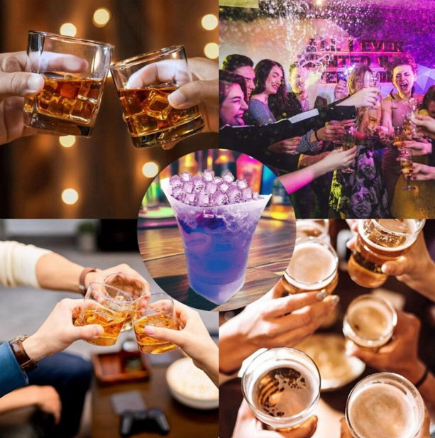 LED Ice Bucket with Bluetooth Speaker Lighted Beverage Tub