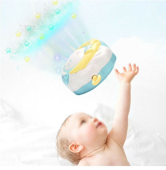 Baby Musical Crib Bed Bell Cot Mobile Stars Light Nursery Lullaby Toy