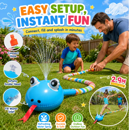 Kids' Snake Garden Sprinkler Water Toy