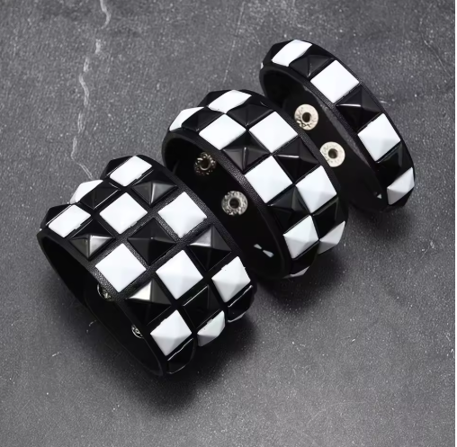 Punk Studded Bracelet Set