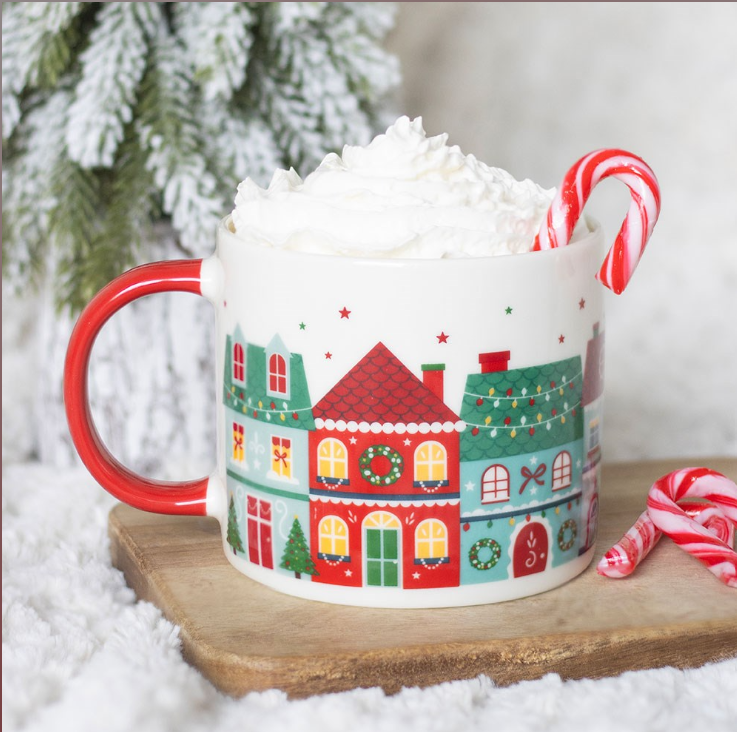 Christmas Street Print Mug