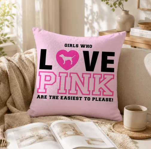Just A Girl Who Loves Pink Cushion Covers