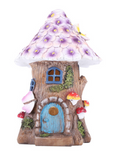 Fairy Garden House Solar Statues Sculpture Decor Lawn Yard