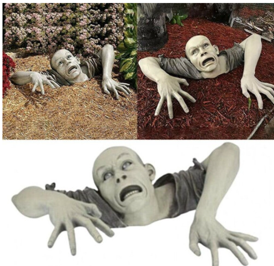 Funny Horror Garden Zombie Sculpture Vivid Ornament Yard Lawn Patio Home Decor