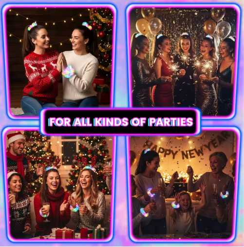10pcs LED Scrunchies Light Up Organza Hair Scrunchy
