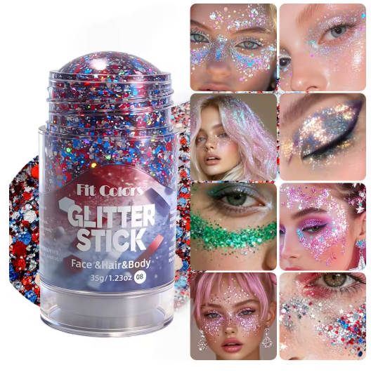 Fit Colors Face, Hair & Body Glitter Stick