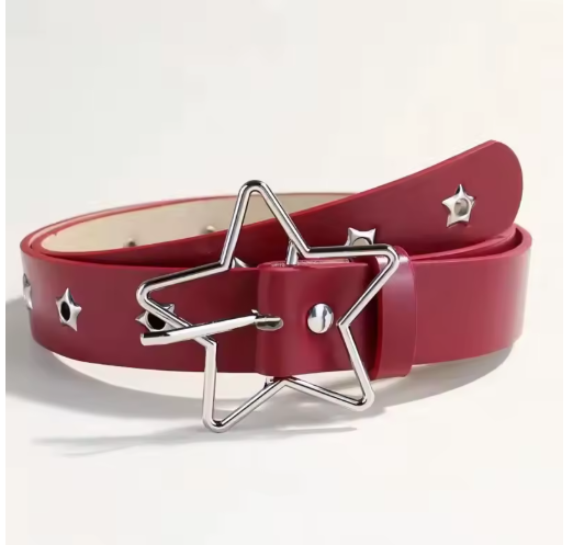 Star Buckle Studded Belt