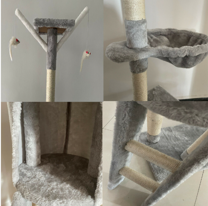 Cat Tree Scratching Post Activity Centre Cats Climbing Tower 140cm