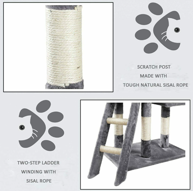 Cat Tree Scratching Post Activity Centre Cats Climbing Tower 140cm