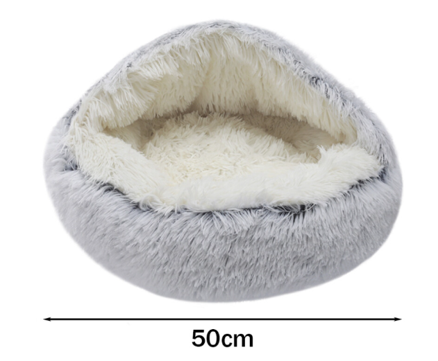 Calming Fluffy Pet Bed Pet Nest Anti-anxiety Cat Bed