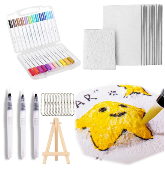 Magic Puffy Paint,3D Drawing Canvas ,Foam Texture Painting Kit
