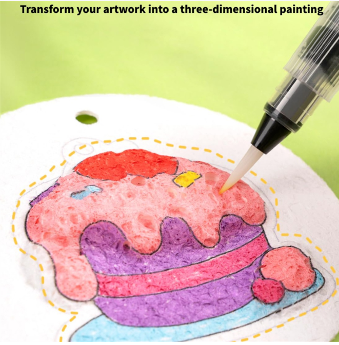 Magic Puffy Paint,3D Drawing Canvas ,Foam Texture Painting Kit