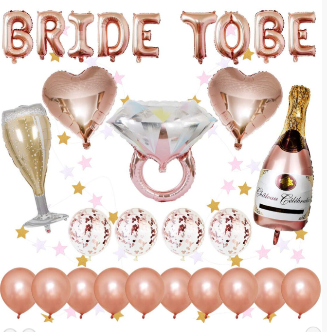 Rose Gold Hen Party Decoration Balloons
