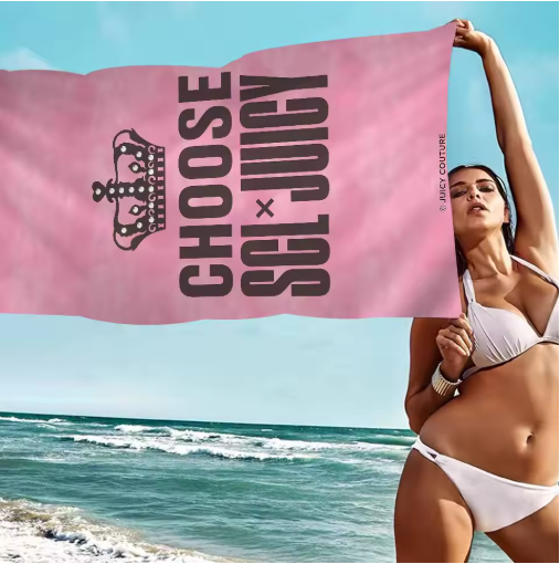 J-Juicy Cool C- Couture Microfiber Blanket Quick Drying Beach Towels