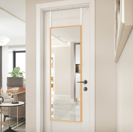 Rectangular Metal Frame Over the Door Full Length Mirror